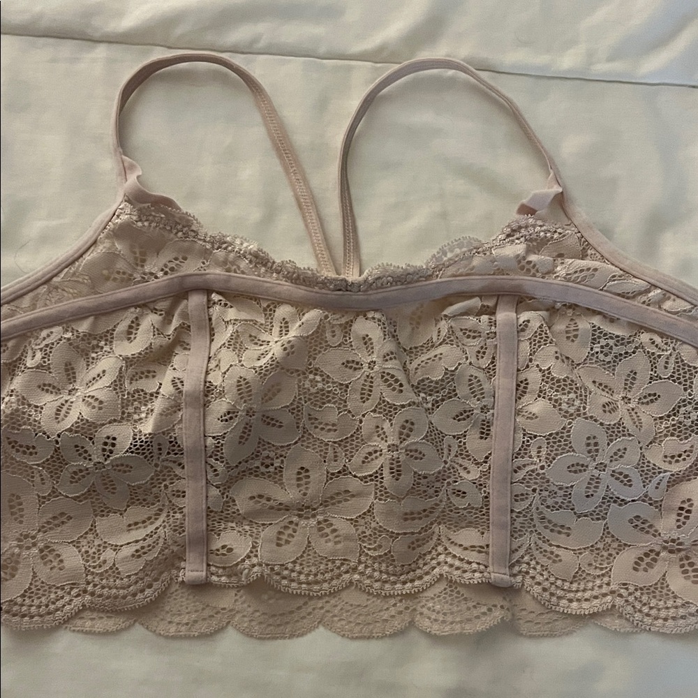 Aerie Lace Bralette in Blush Pink